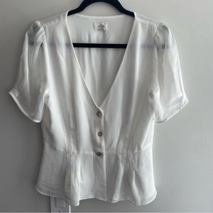 Aritzia Wilfred New Button Front Blouse